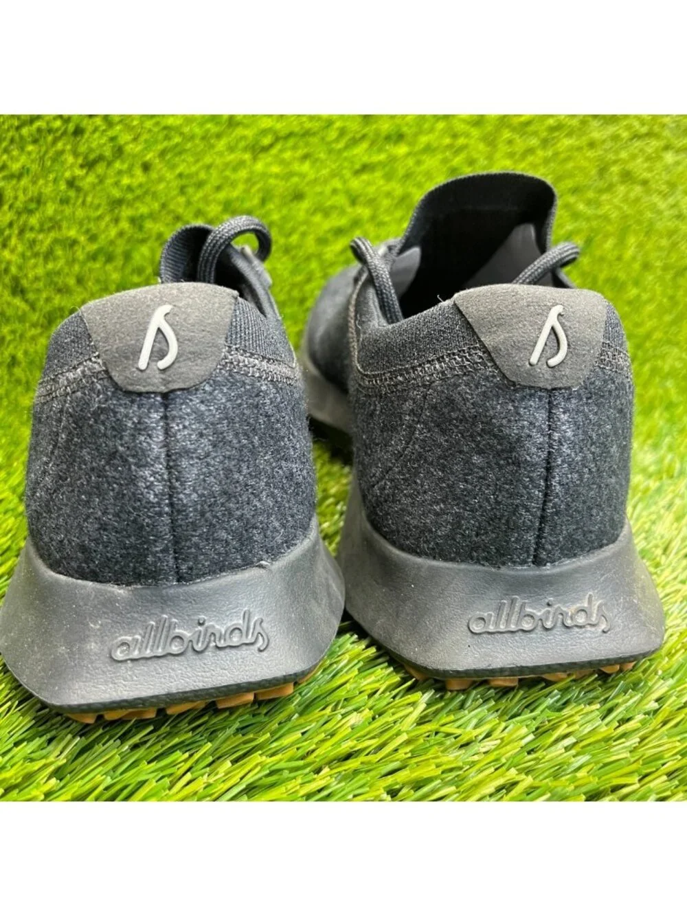 Allbirds Wool Dasher 2 Mens Size 10 Triple Black Athletic Running Shoes Sneakers